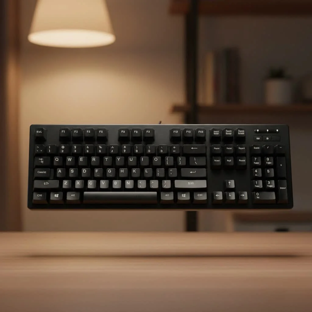 Split mechanical keyboard halves on a desk