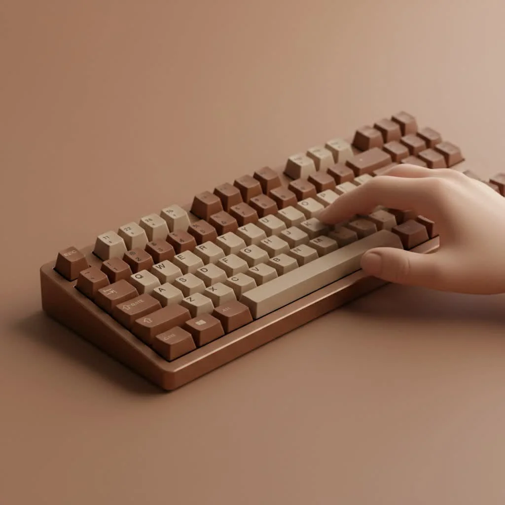Tenkeyless mechanical keyboard on a minimalist desk setup