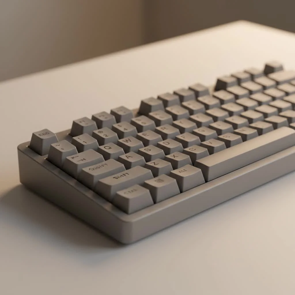 Green mechanical keyboard with botanical keycaps