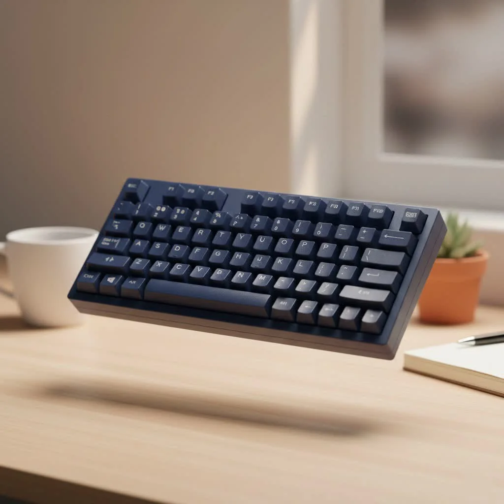 Close-up of a mechanical keyboard case showing its texture