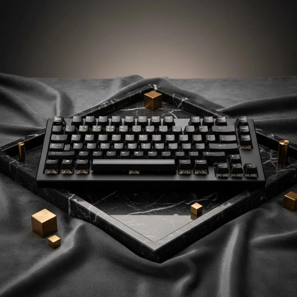 White mechanical keyboard with RGB lighting