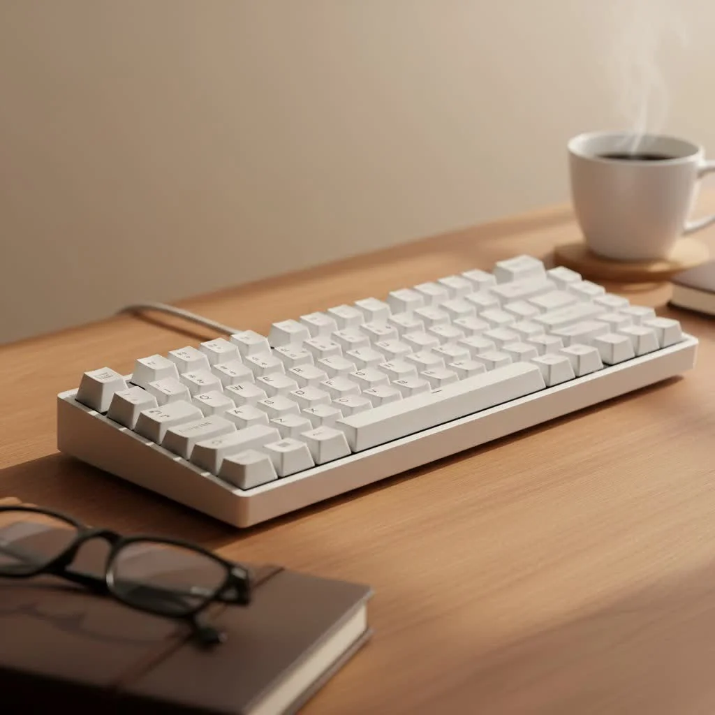 Close-up of a hot swappable mechanical keyboard's PCB with switches