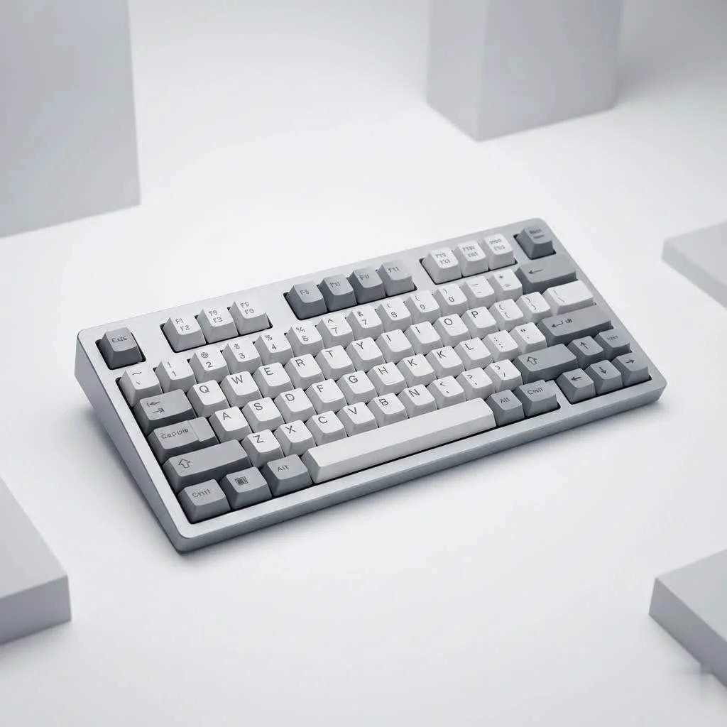 Close-up of a high-end mechanical keyboard with custom keycaps